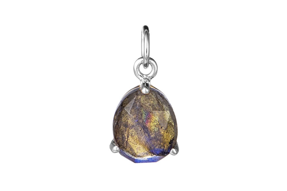 Sterling silver semiprecious stone pendant