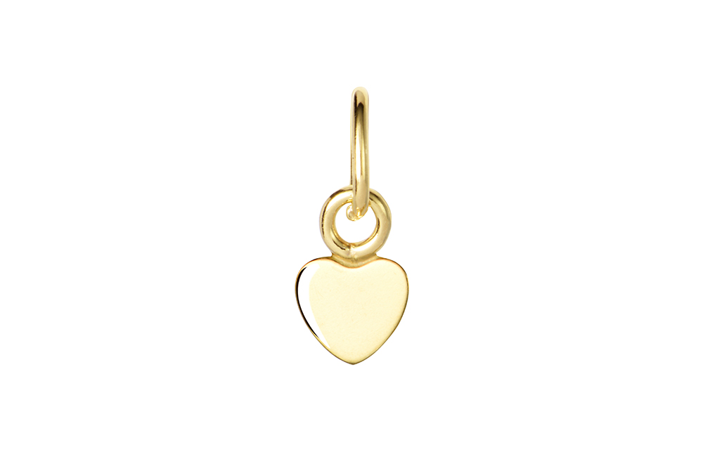 Colgante plata 925 mini placa charm corazon
