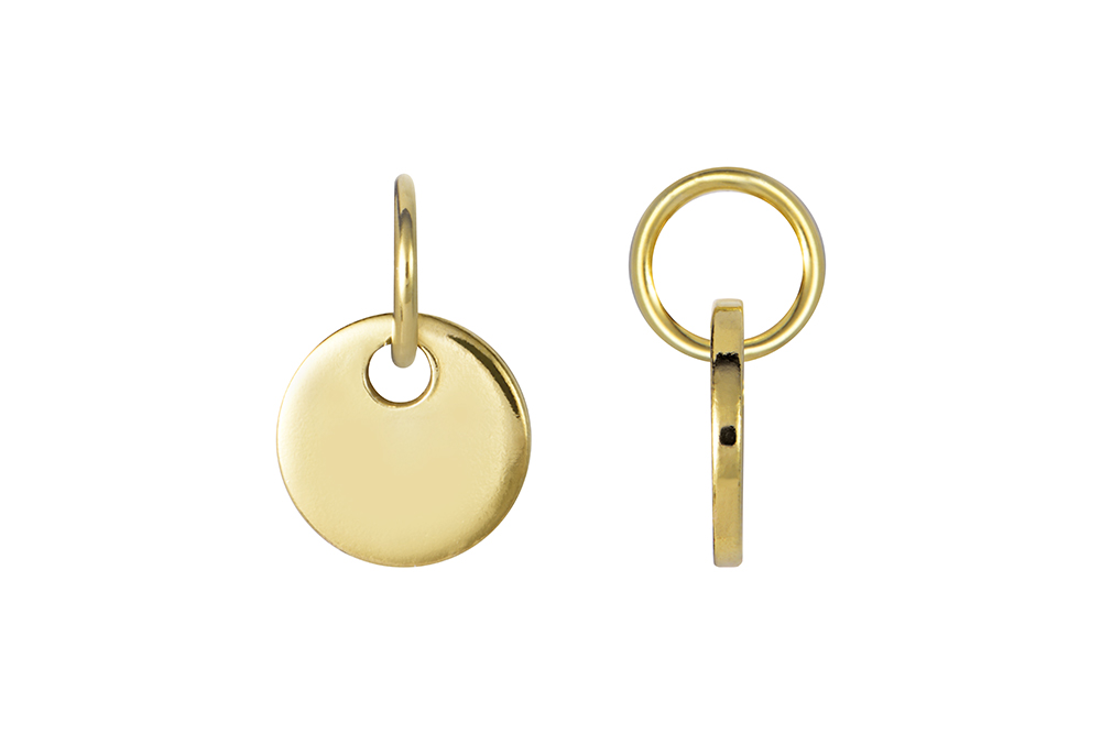 Sterling silver tag 8mm charm