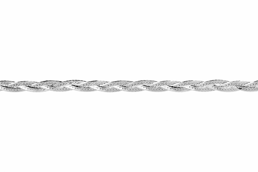 Sterling silver braided chain 030