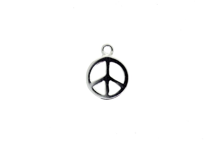 Sterling silver peace symbol charm