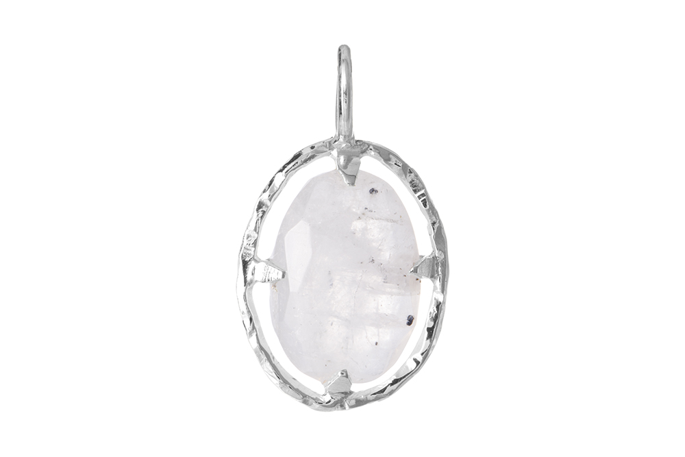 Colgante plata 925 piedra semipreciosa ovalada 14x10mm