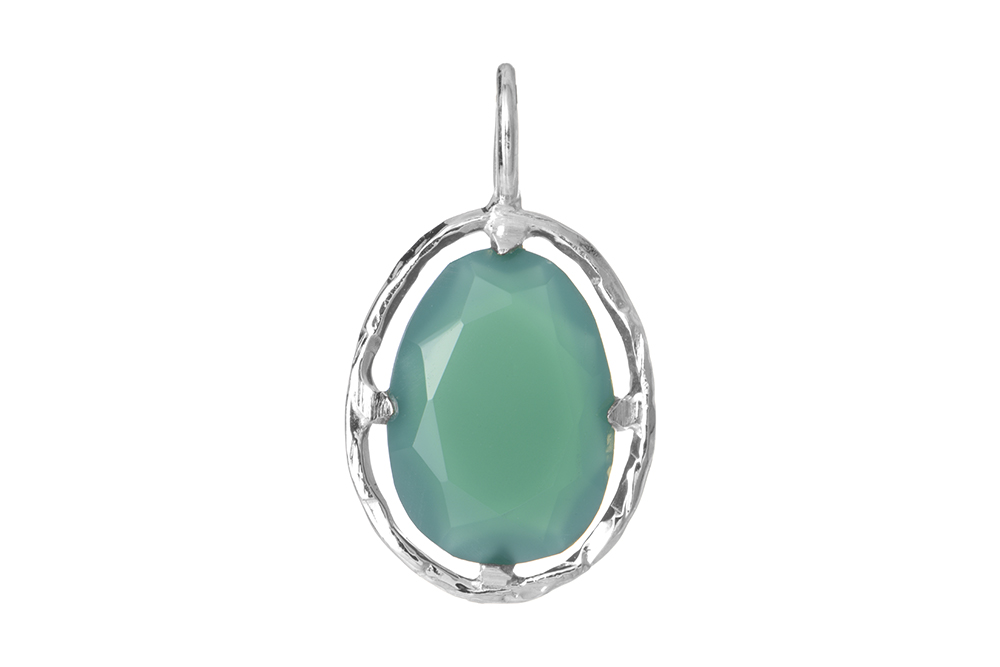 Colgante plata 925 piedra semipreciosa ovalada 14x10mm