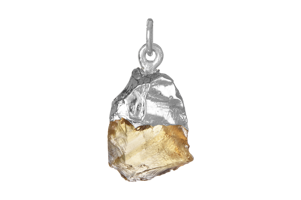 Colgante plata 925 piedra semipreciosa en bruto