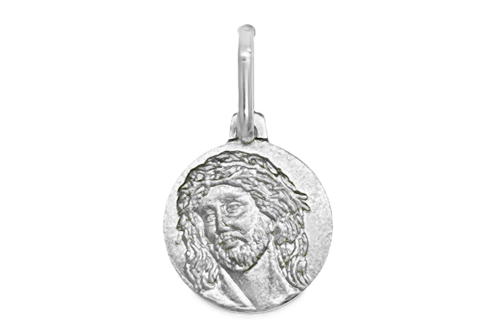 Sterling silver jesus face pendant