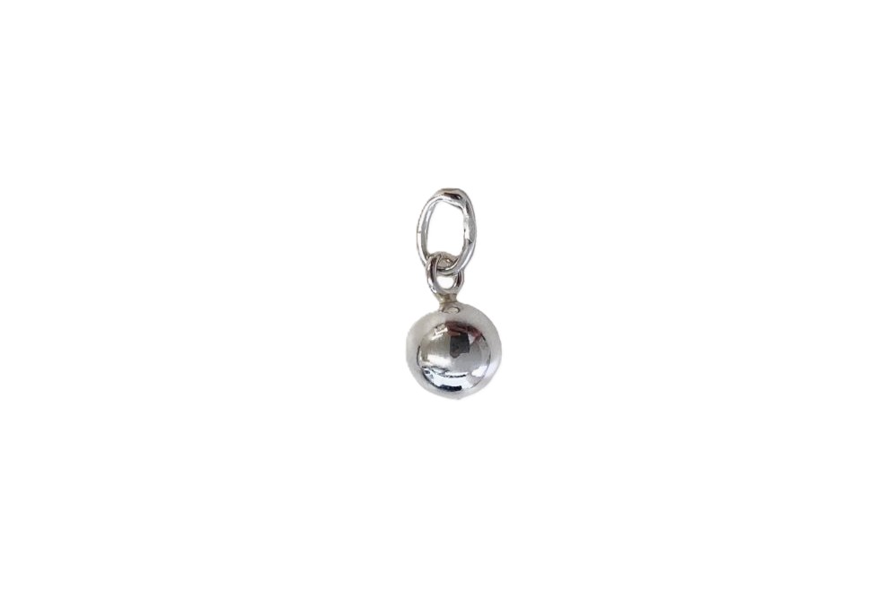 Sterling silver 6mm bead charm