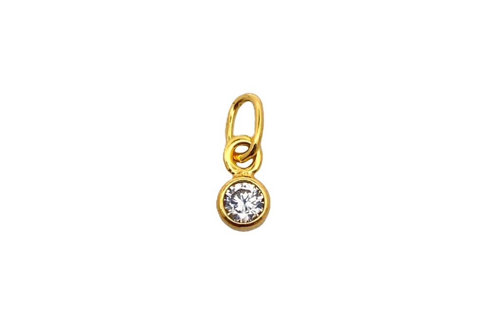 Sterling silver zirconia charm