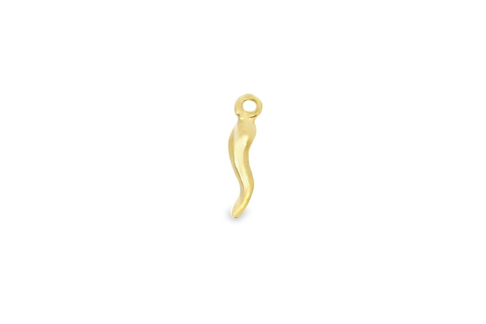 Sterling silver lucky horn charm
