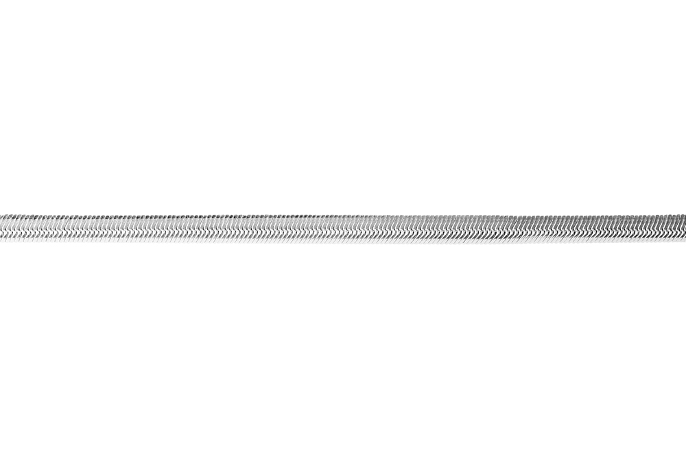 Sterling silver oval snake flat chain silver 925 040