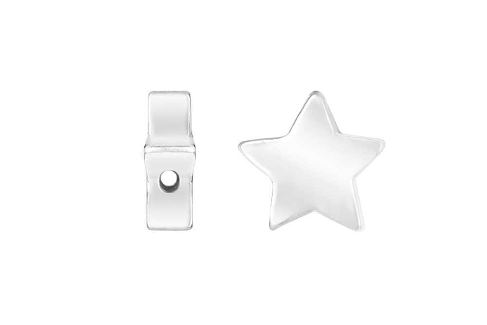 Entrepieza plata 925 pasante estrella