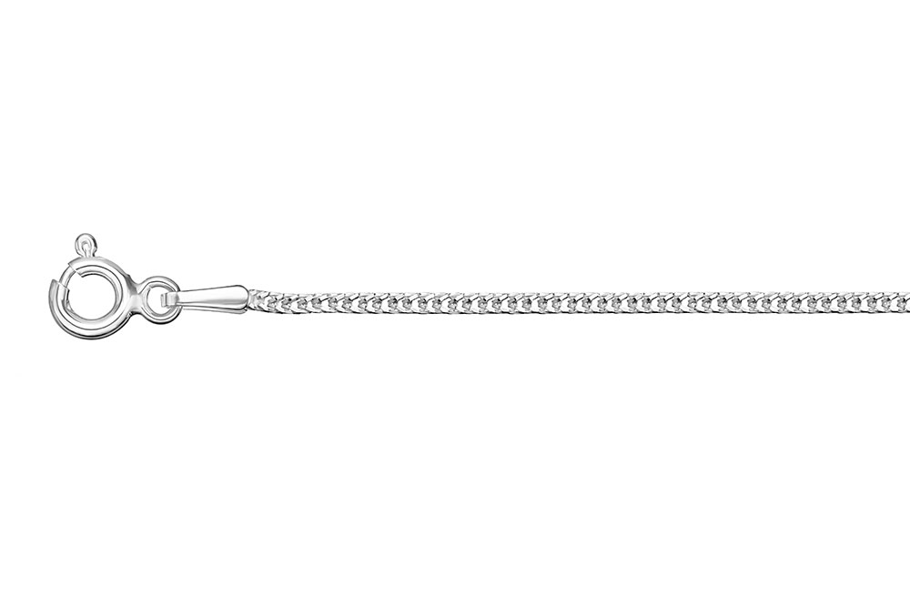 [16579C4000PL] Cadena plata 925 fox tail diamantada 080 (40 cm, Plata)