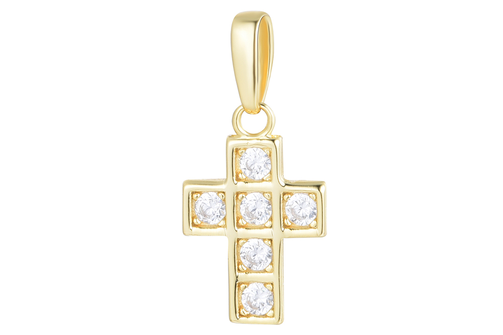 Colgante plata 925 cruz 10x8mm