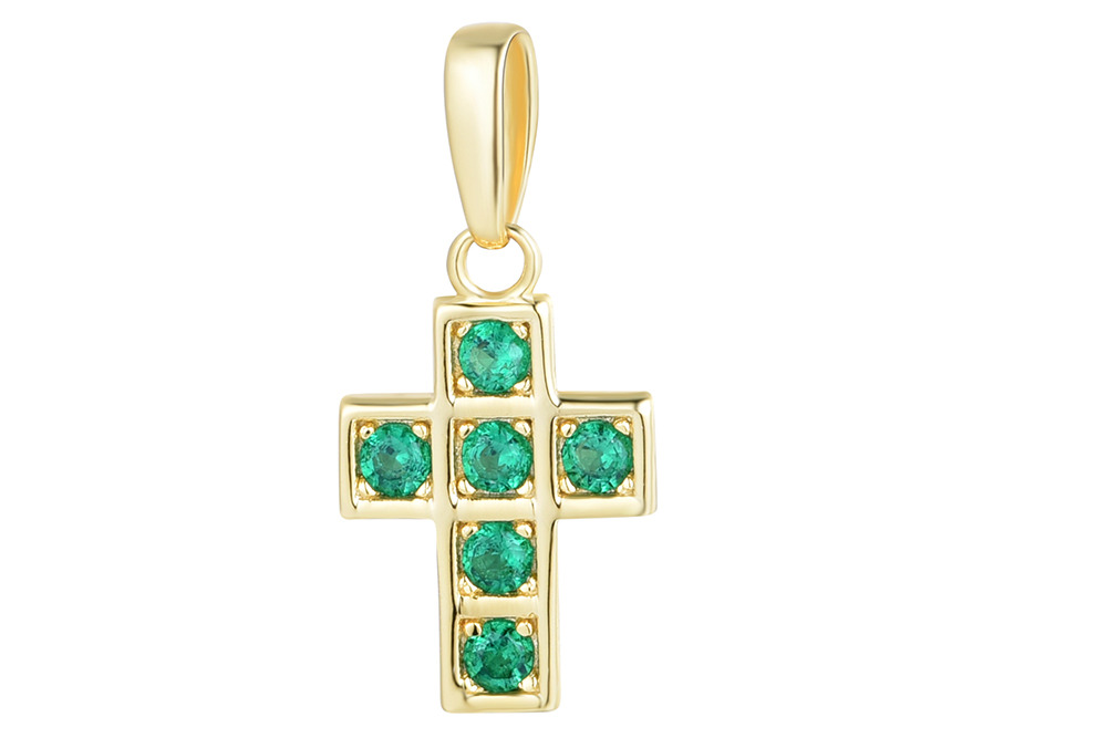 Colgante plata 925 cruz 10x8mm