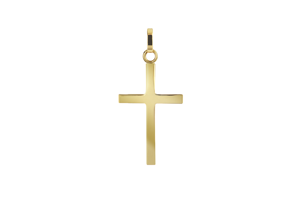 Sterling silver 31x19mm cross pendant