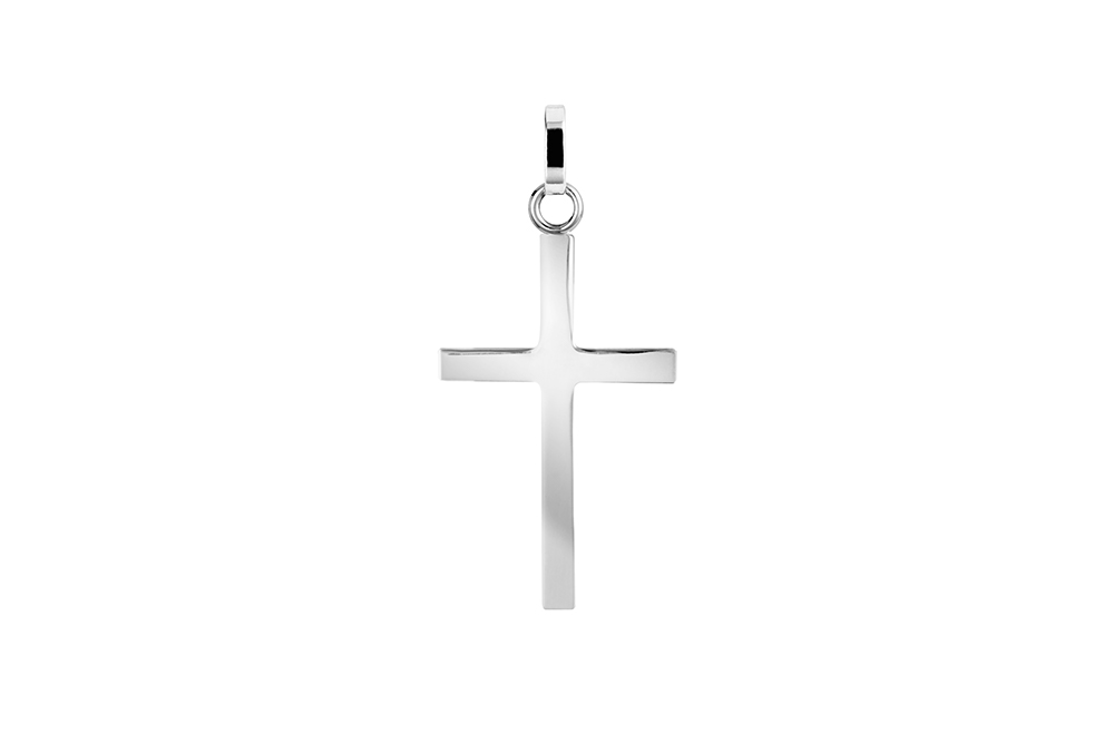 Sterling silver 31x19mm cross pendant