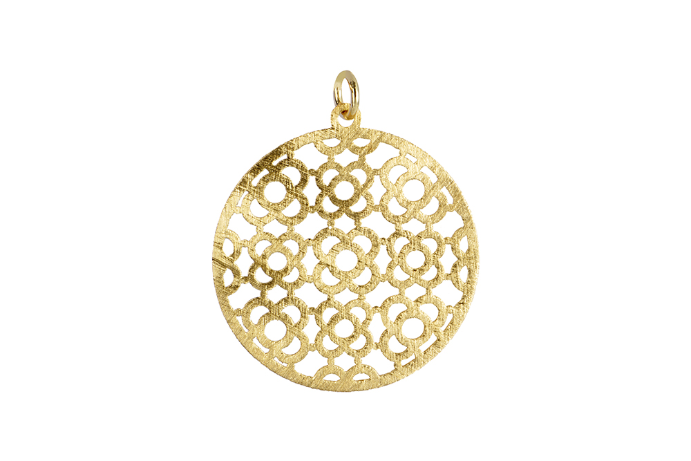 Sterling silver barcelona flower pendant