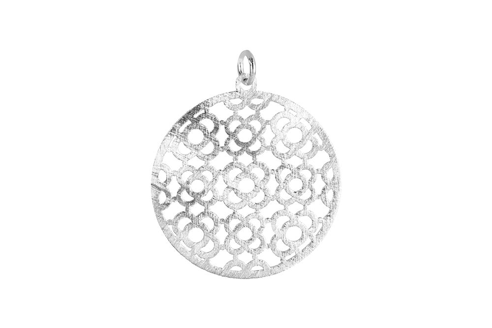 Colgante plata 925 flores barcelona