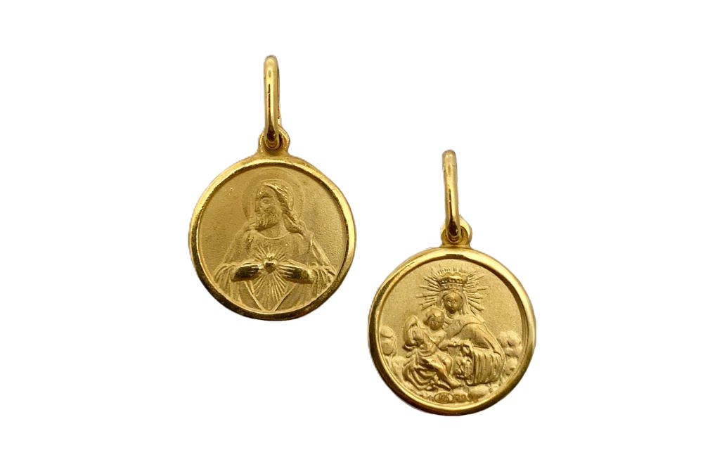 Sterling silver scapular pendant