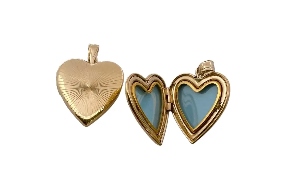 Sterling silver heart locket pendant