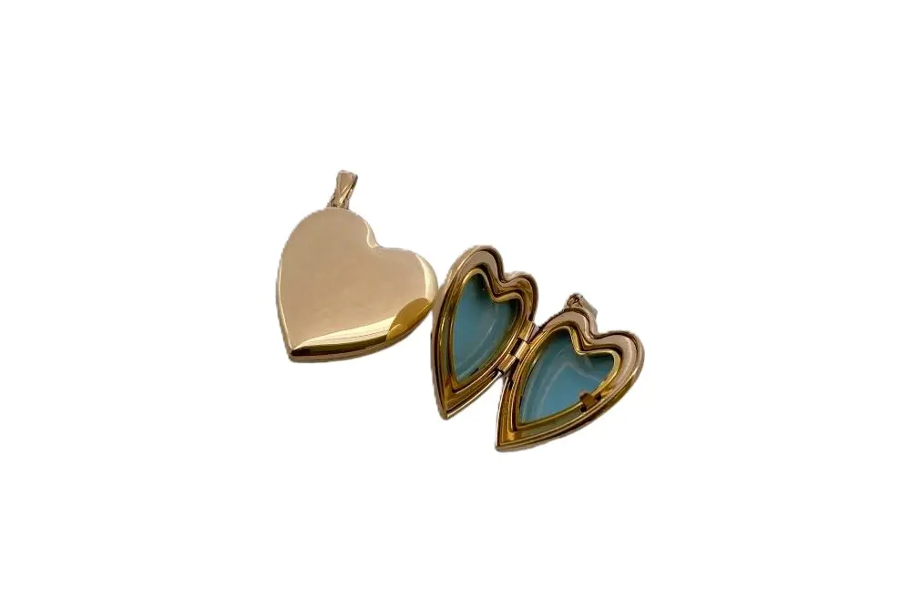 Sterling silver heart locket pendant