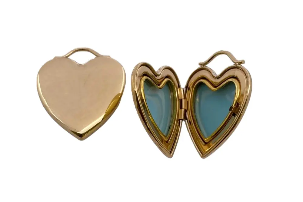 Sterling silver heart locket pendant