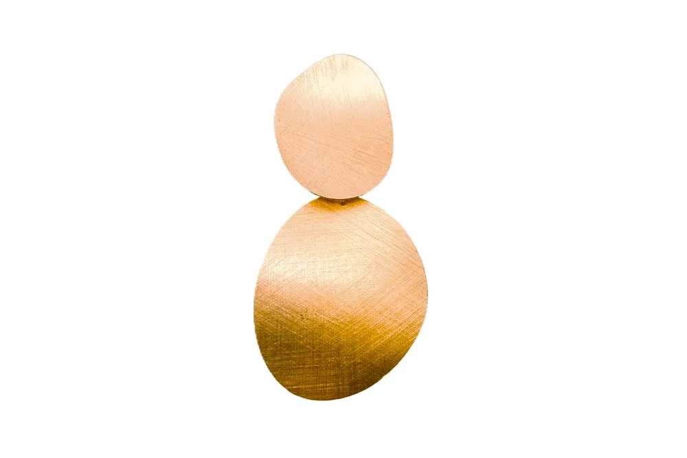 Sterling silver two irregular shape pendant