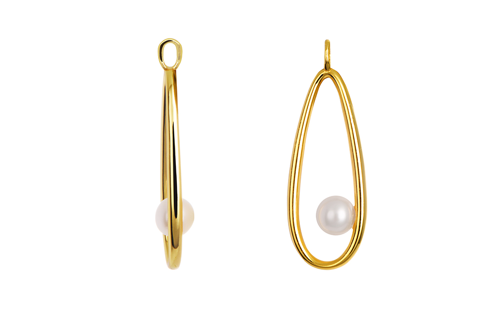 Sterling silver drop with pearl pendant