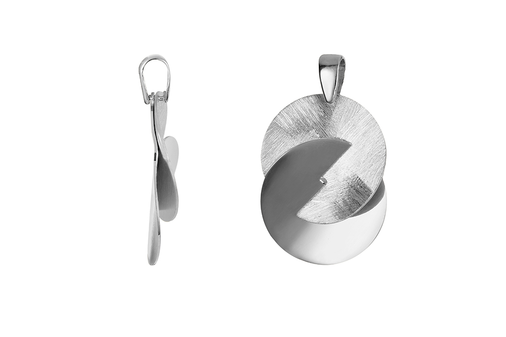 Colgante plata 925 dos círculos entrelazados