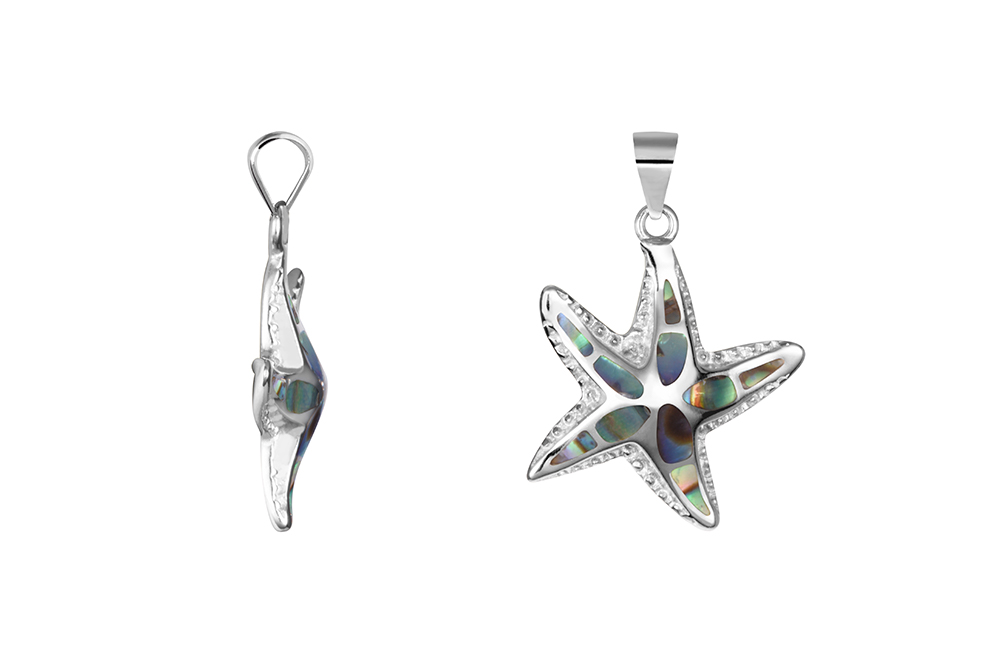 Sterling silver starfish pendant