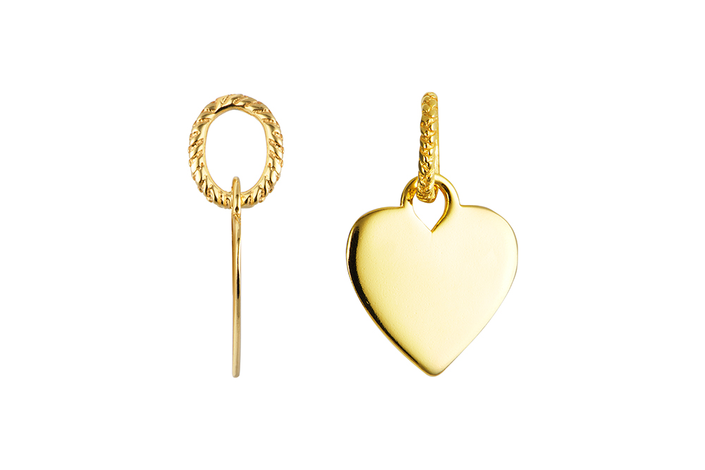 Sterling silver 16x13mm heart design pendant