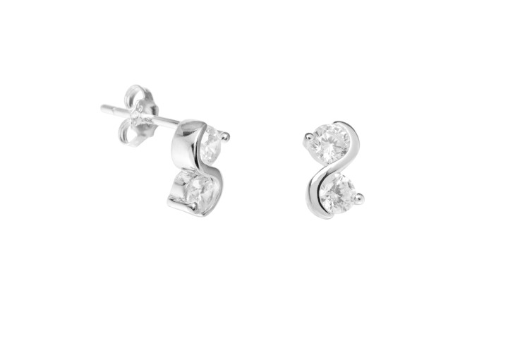Pendiente plata 925 con zirconita 