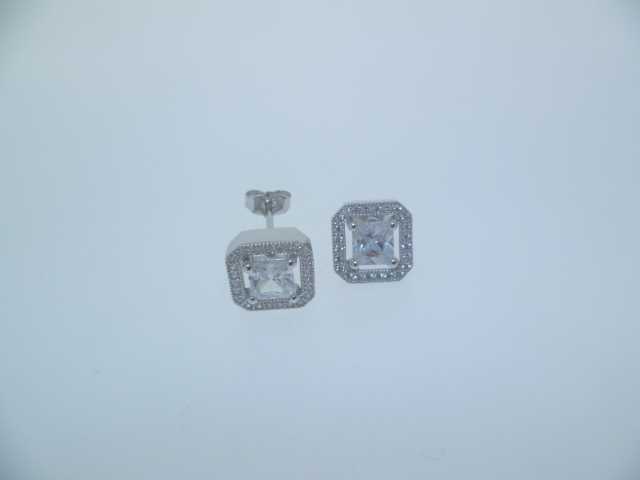 [04459000CZBL] Earring silver 925 cz