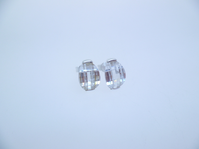 Pendiente plata rodiada cz 