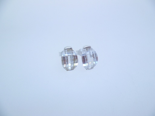 [04618000CZBL] Pendiente plata rodiada cz 