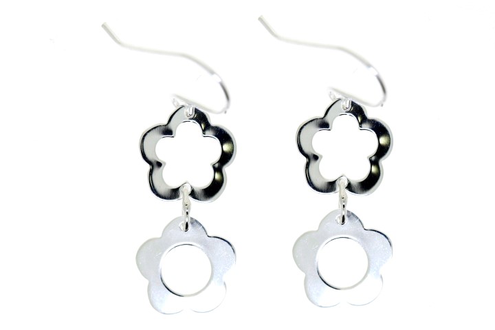 Earring silver 925 flower