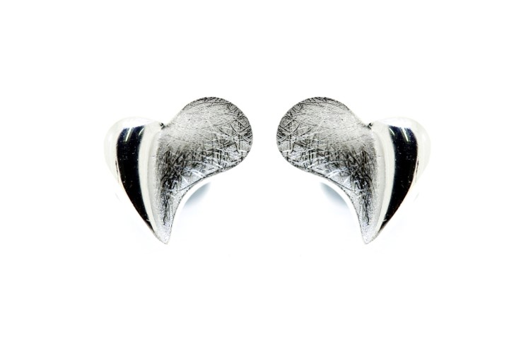 Silver 925 earring heart