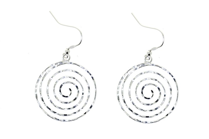 Silver 925 earring spiral