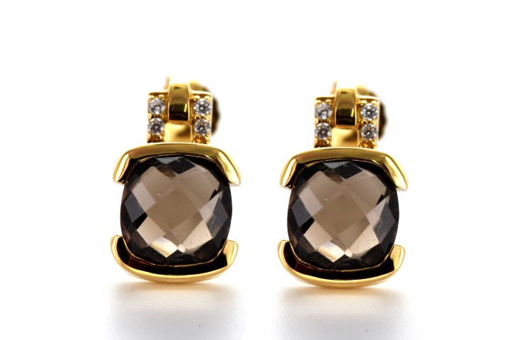 Silver 925 earring cz semi precious stone