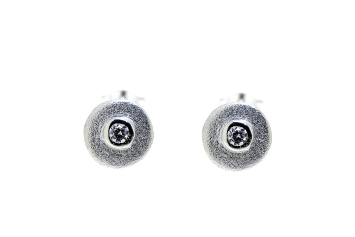 Matt silver 925 earring cz