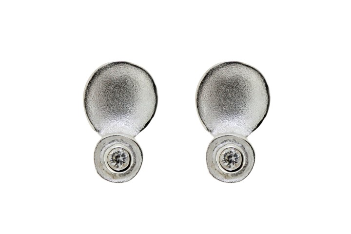 Matt silver 925 earring cz