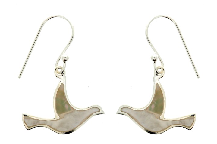 Pendiente plata 925 paloma 