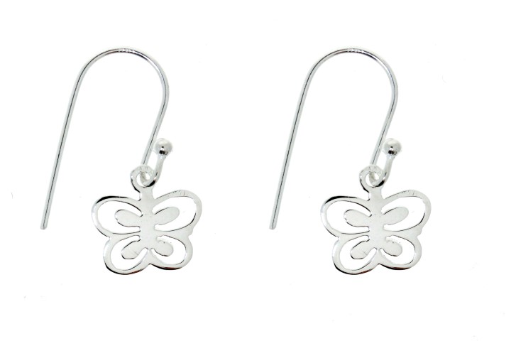 Pendiente plata 925 mariposa 