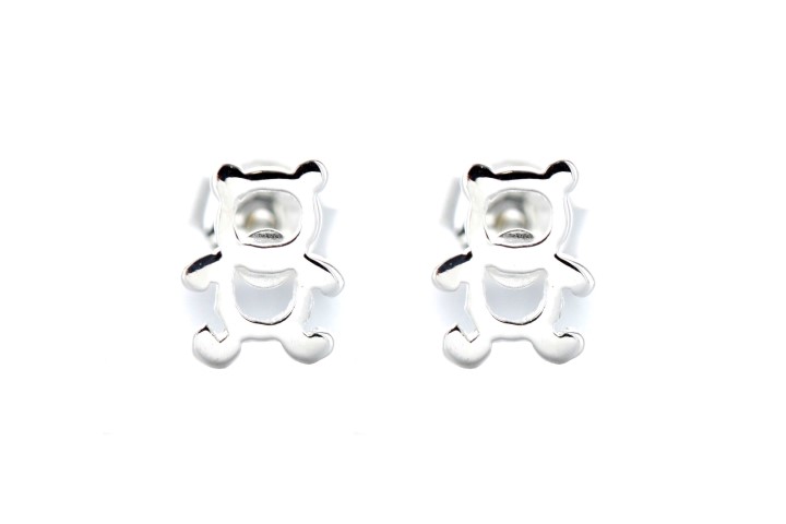 Silver 925 earring bear