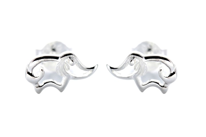 Pendiente plata 925 elefante 