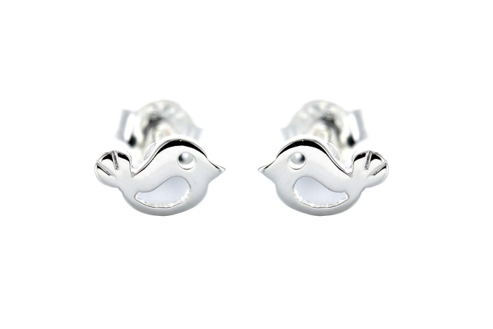 Silver 925 earring bird