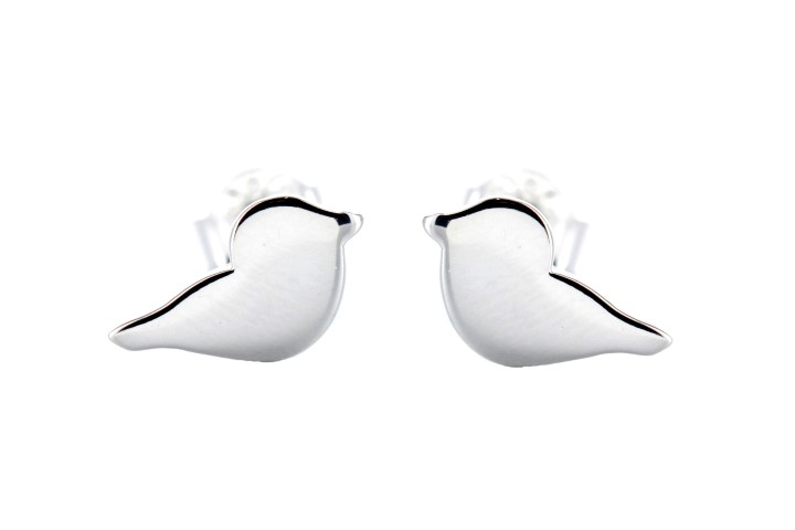 Silver 925 earring bird
