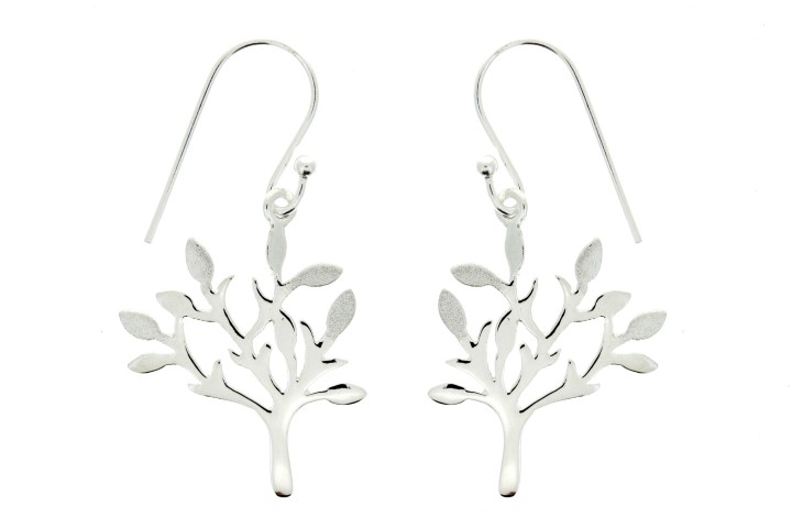 Pendiente plata 925 arbol 
