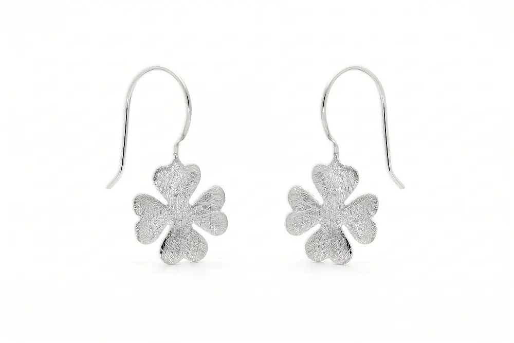 Pendiente plata 925 trebol 