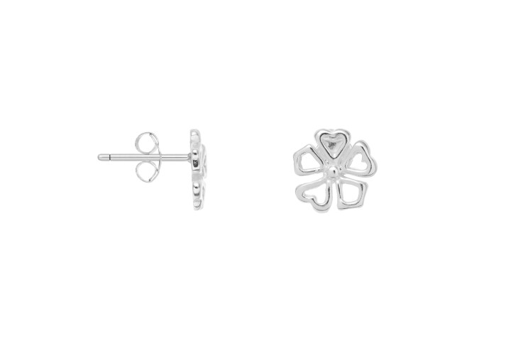 Silver 925 earring flower