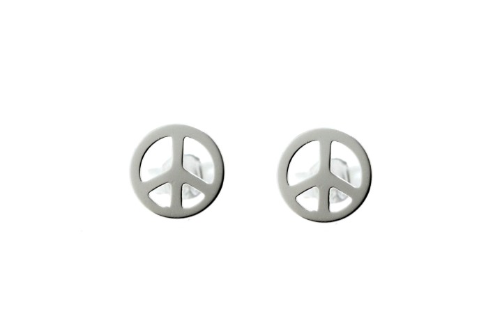 [0732508000PL] Silver 925 earring peace